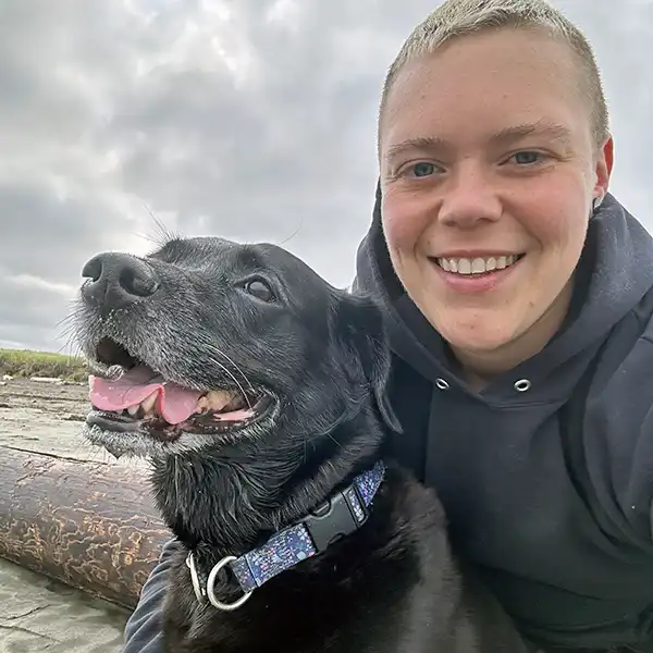 Photo of client's dog with Capi Pet Care